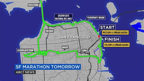 SF Marathon route, road closures, race info